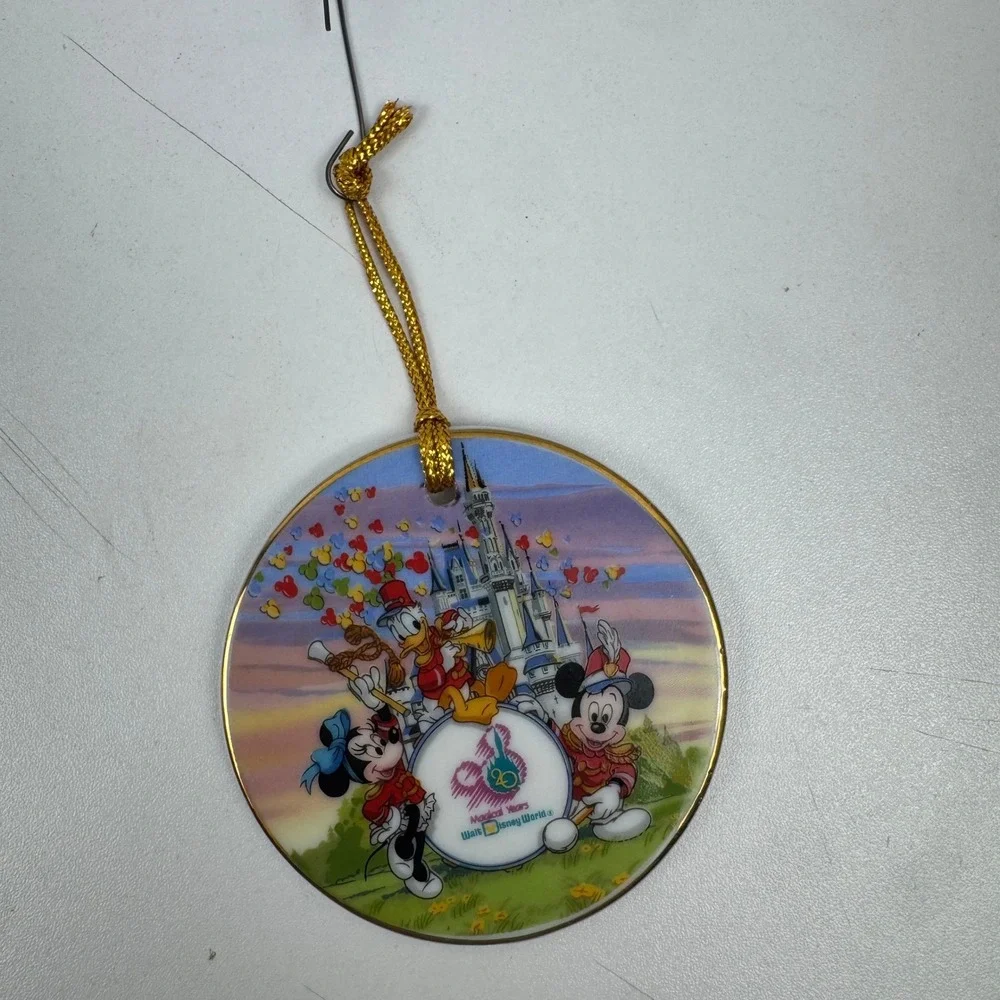 Vtg 1991 Disney World‎ 20th Anniversary Ornament Mickey Minnie Donald Japan